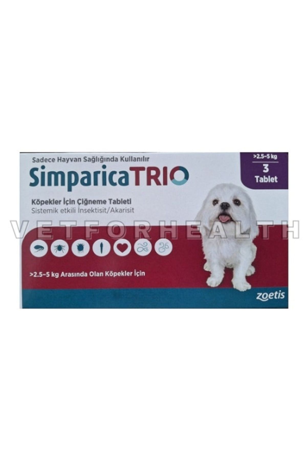 BesteVet Simparica Trio 2.5-5 Kg Köpekler için STT:2027