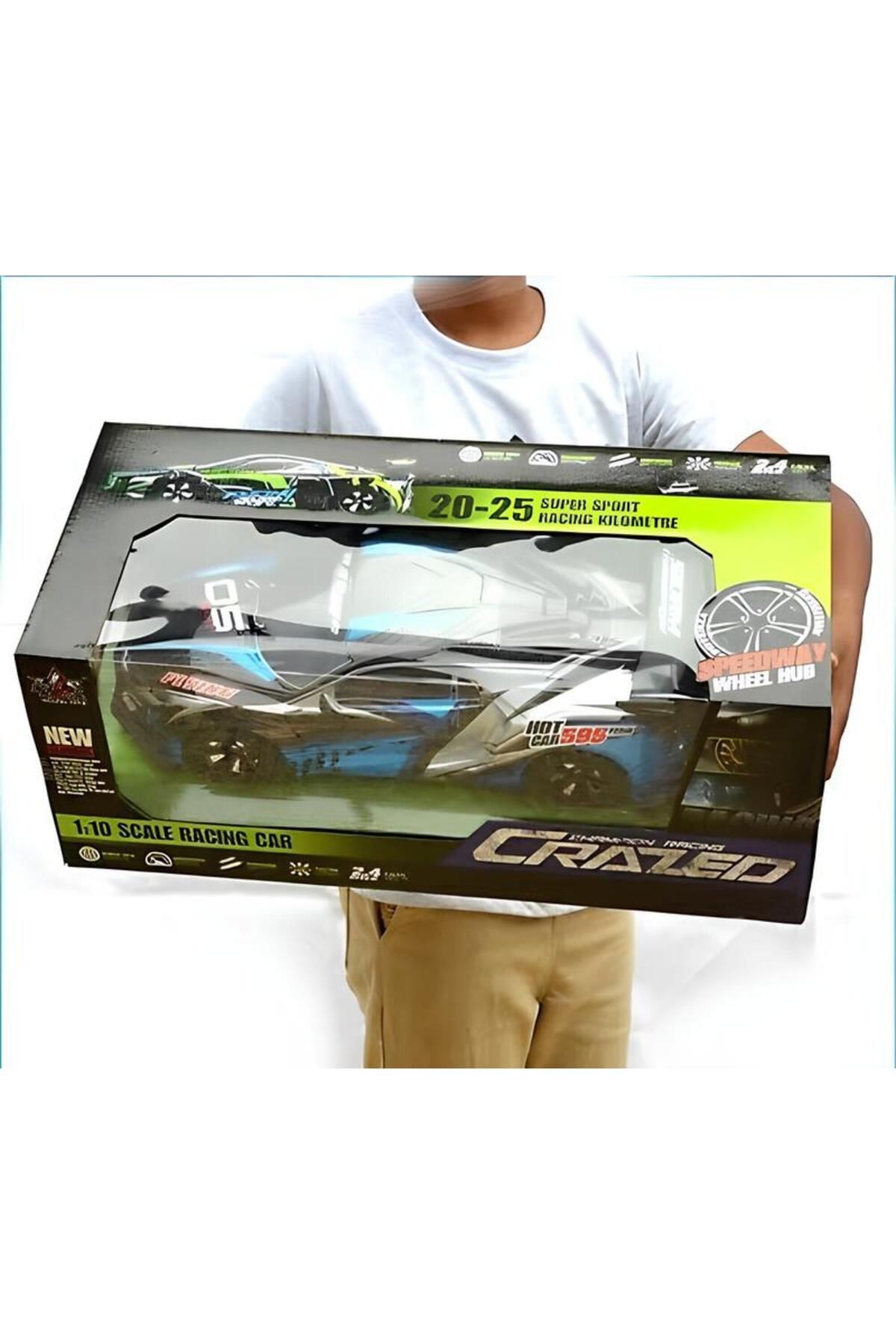 CToys 1/10 Yüksek Hızlı Drift Yarış Arabası - Uzaktan Kumandalı - 57,5 CM KUTULU