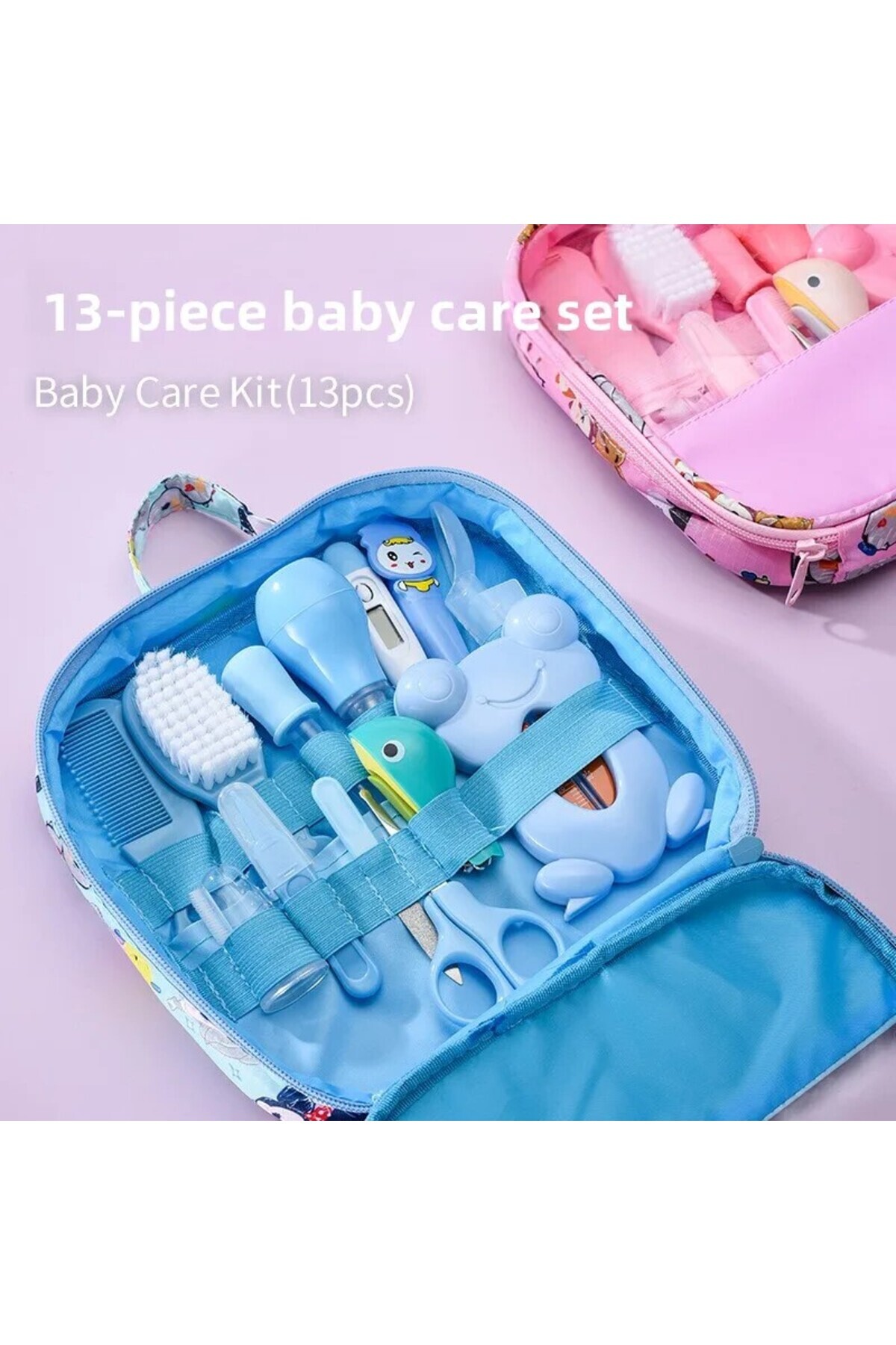 tutobaby Çantalı Bebek Bakım Seti Mavi (13 Parça) fotoğrafı 6 (önizleme)