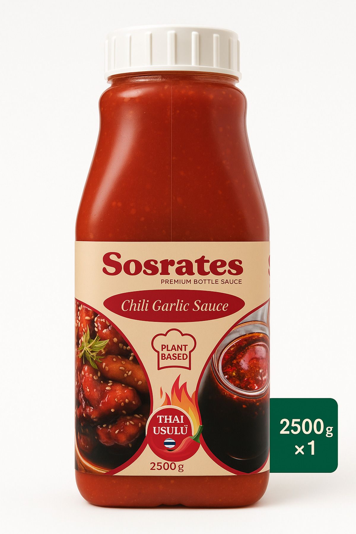 AyBu Sosrates Chılı Garlıc Sos (SARIMSAKLI ACI BİBERLİ SOS)2500gr X 1