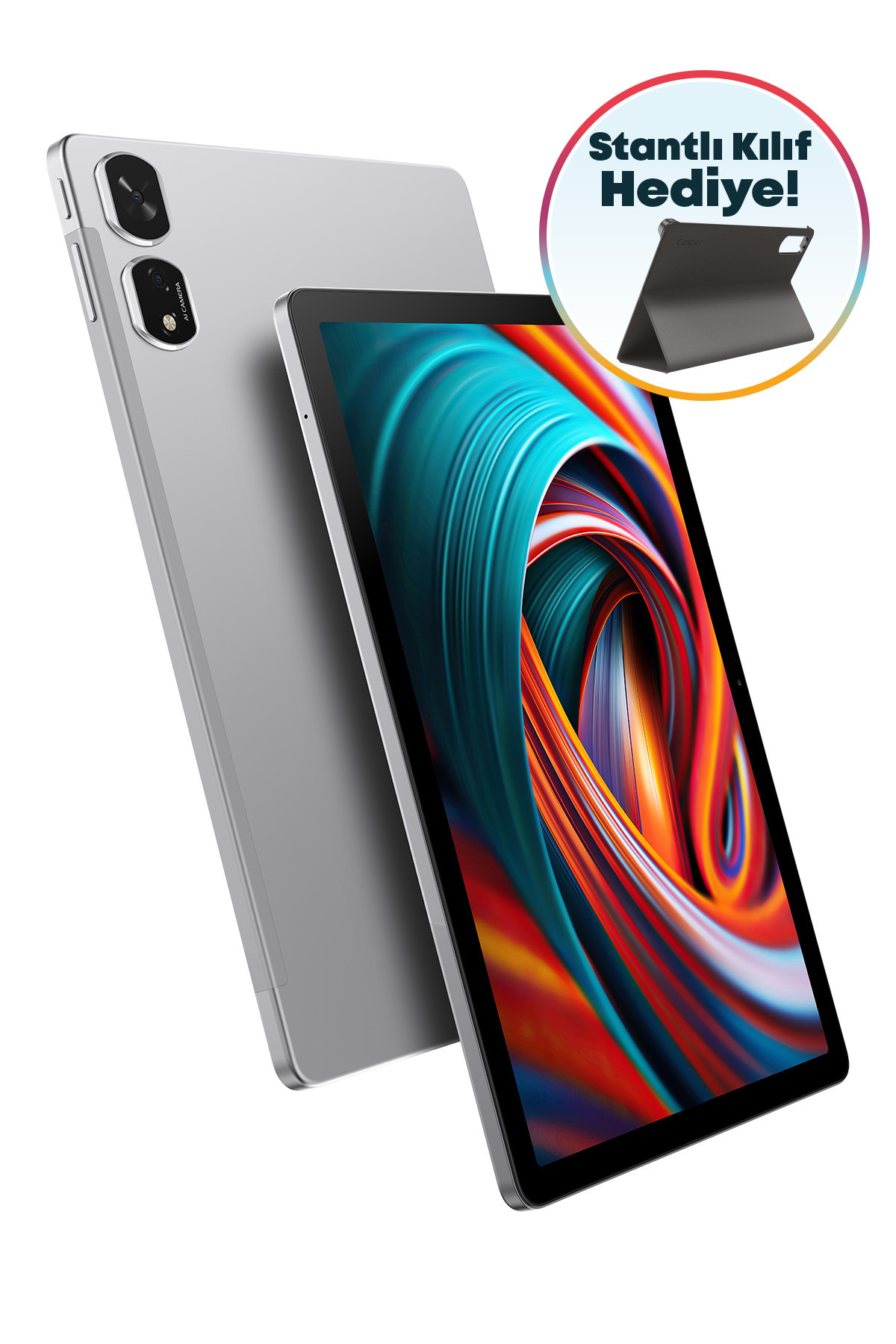 VIA S50 4GB RAM 128GB 11" FHD+ Tablet + Casper tablet kılıfı