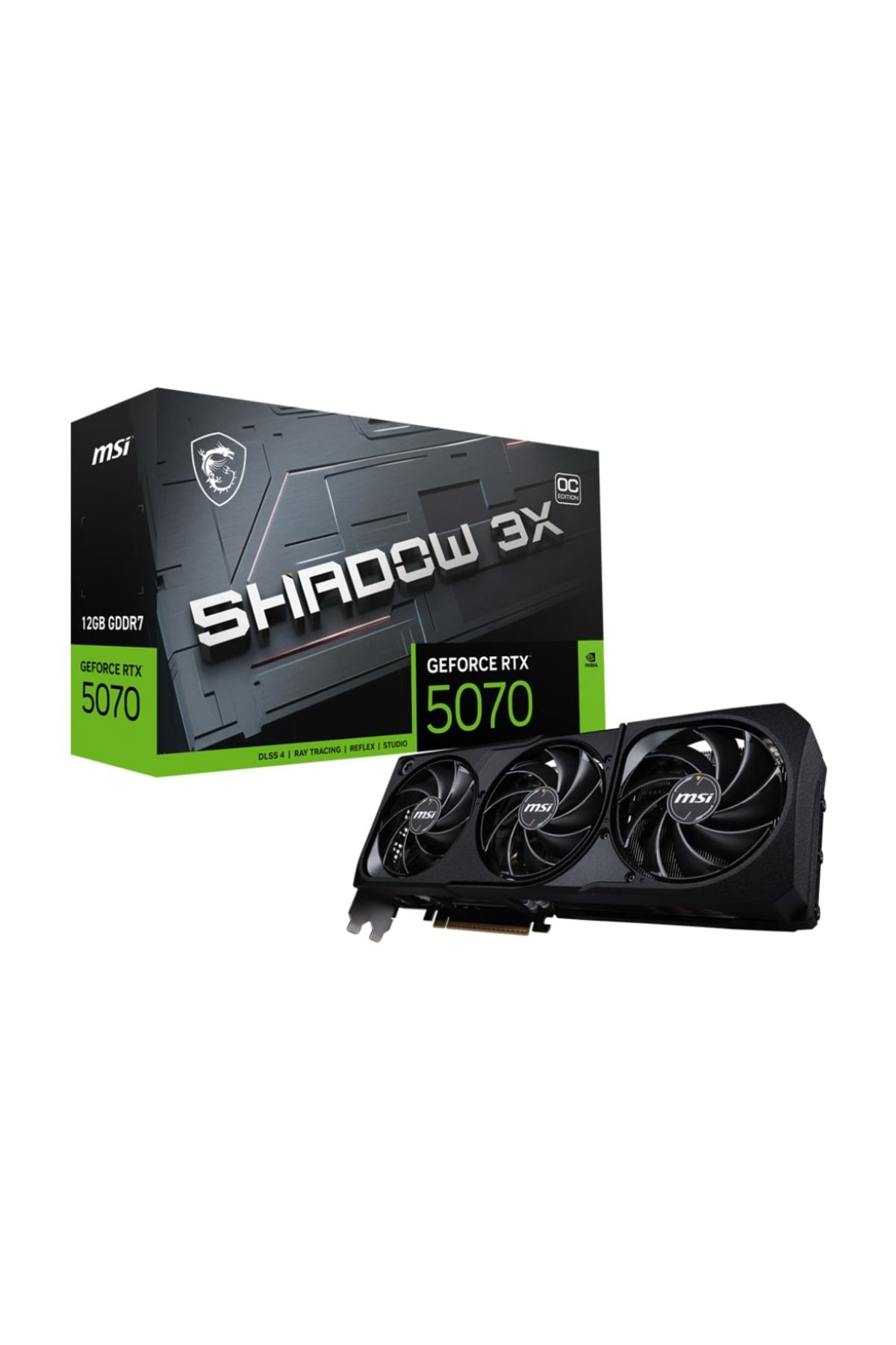 MSI Geforce Rtx 5070 12gb Shadow 3x Oc Gddr7 192bit Dx12 Gaming (OYUNCU) Ekran Kartı