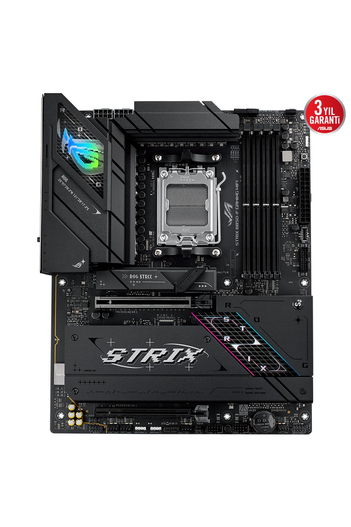 ASUS-Rog Strix B850-F Gaming Wifi Amd B850 Socket Am5 Ddr5 8000 (Oc)Mhz Atx Gaming (Gamer) Motherboard 1