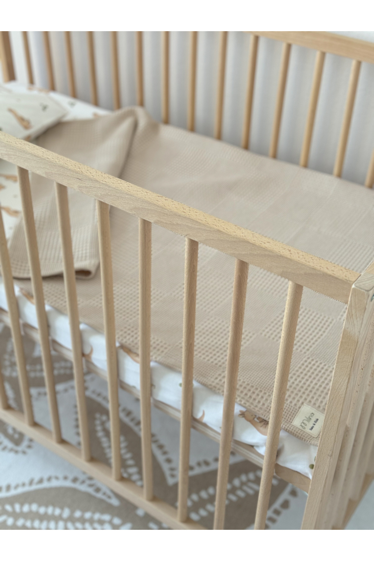 Genel Markalar Bebek Pamuklu Pike Takımı Kanguru Desenli 3'lü Set 90x140cm fotoğrafı 5 (önizleme)