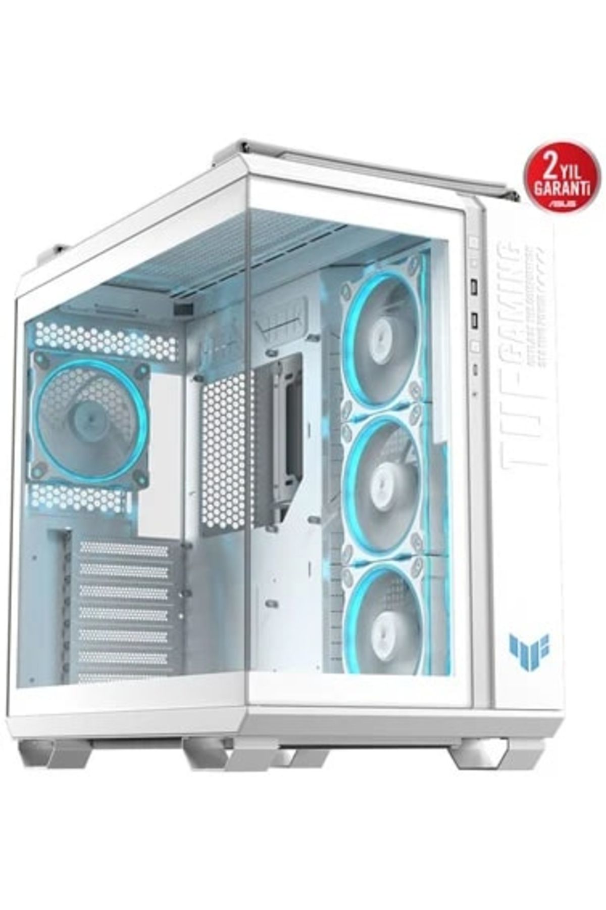 ASUS Tuf Gaming Gt502 Horizon Temperli Cam Usb Type-c Beyaz Atx Mid-tower Gaming (OYUNCU) Kasa