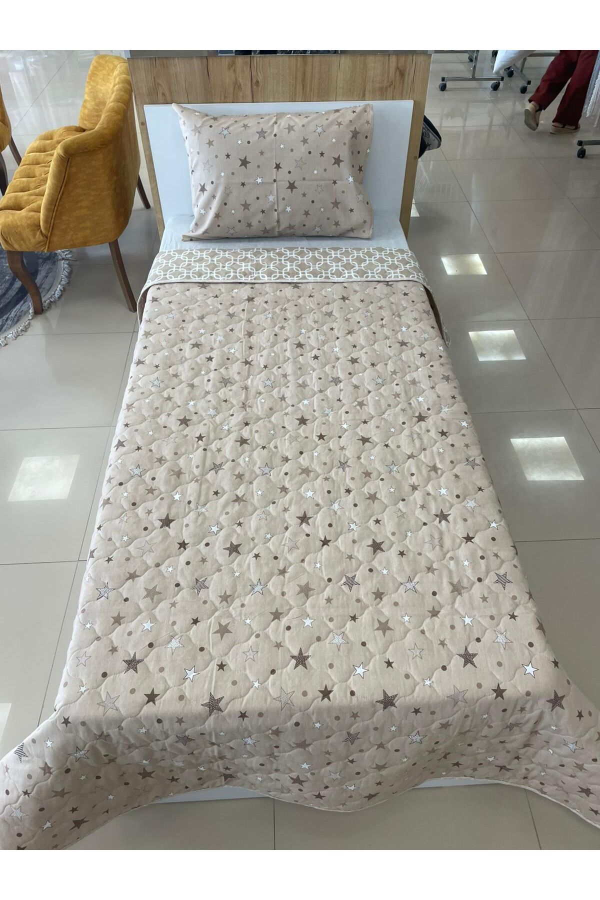 Ceyizza-Fulya Double Sided Quilted Bedspread Set - Double 3