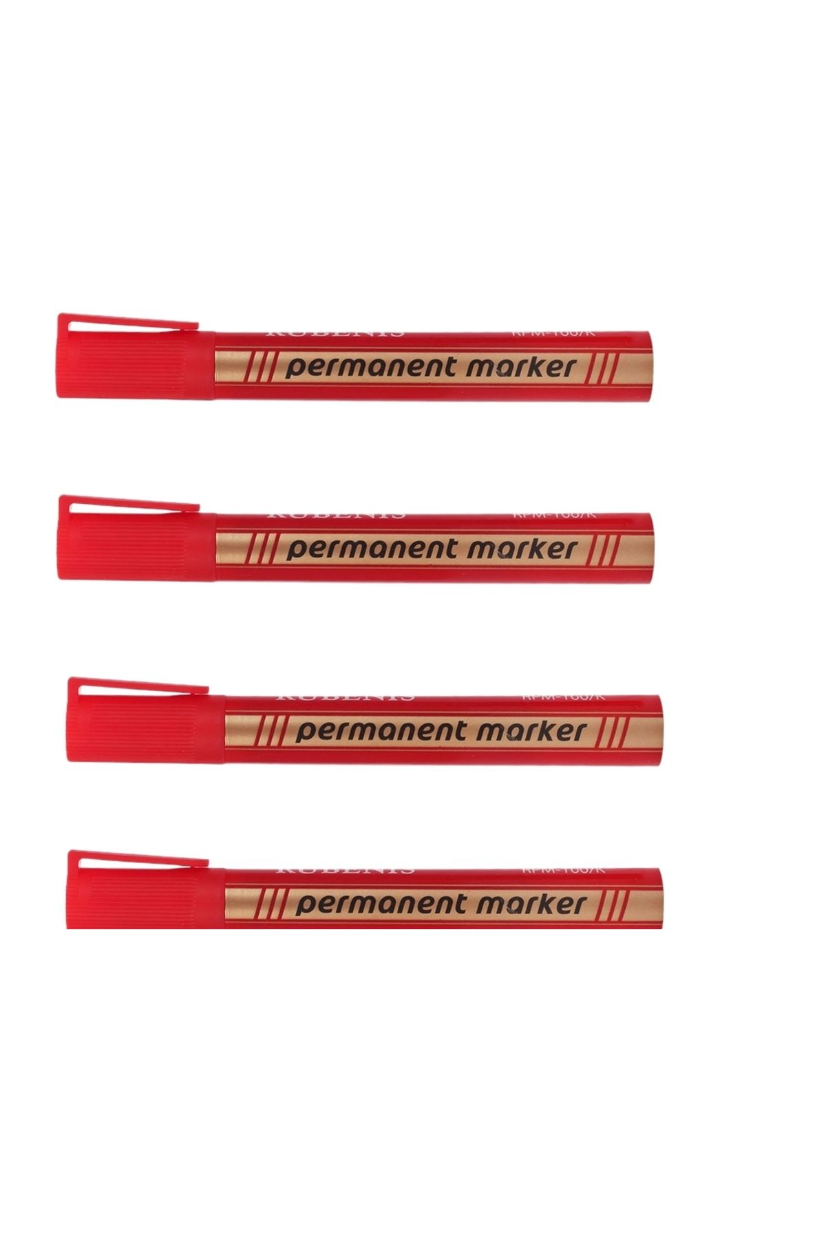 Rubenis-Round Tip Permanent Marker (Red) (4 Pieces) 1