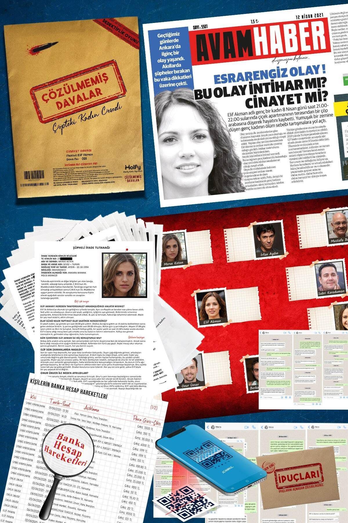 çözülmemiş davalar-Fabulous Four Killers Kim Detective Game Case-Solving Game Murder Game Detective Game Box Game 3