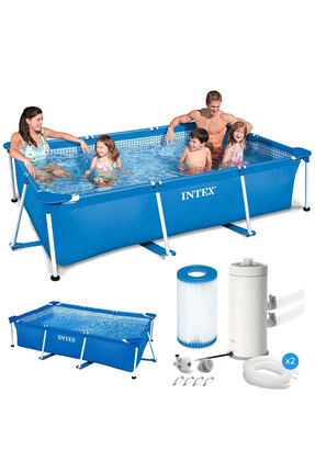 Intex İntex Dikdörtgen Prefabrik Aile Havuzu 300x200x75Cm 220V Devir Daim Fil...