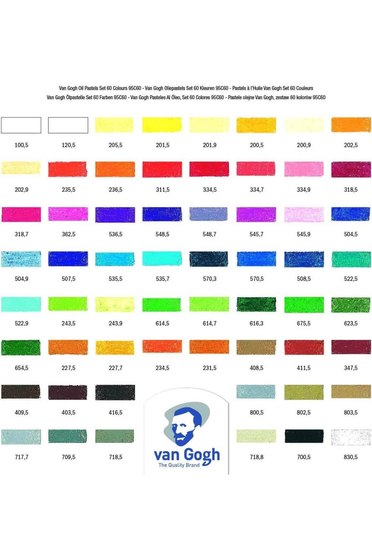 Talens-Van Gogh Oil Pastel Paint Set of 60 / 95860060 2