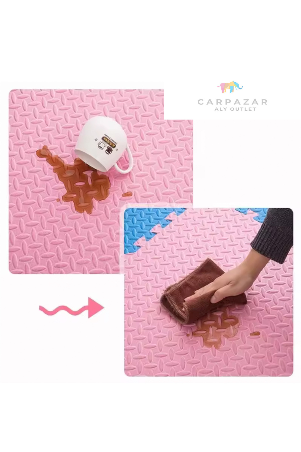 CARPAZAR 12 li Puzzle Set 150 x 200 13mm Oyun Spor Egzersiz Minder Matı Damla Desen Zemin Kaplama 3m2 fotoğrafı 6 (önizleme)
