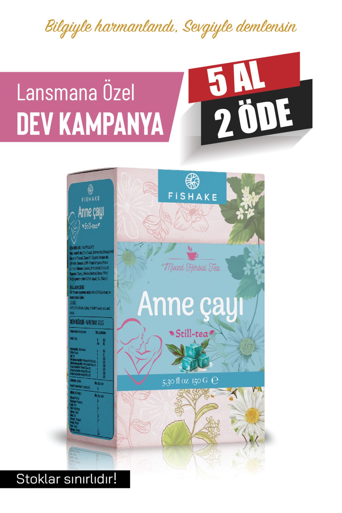 FiShake Emziren Anne Çayı ( Still Tea ) Bitki Çayı