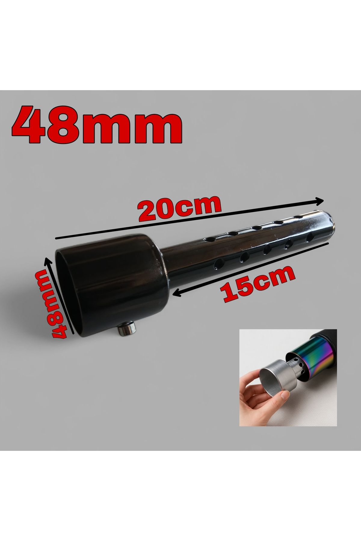 Universal 48 mm Vidalı Egzoz Susturucu | DB Killer Sessizleştirici Aparat
