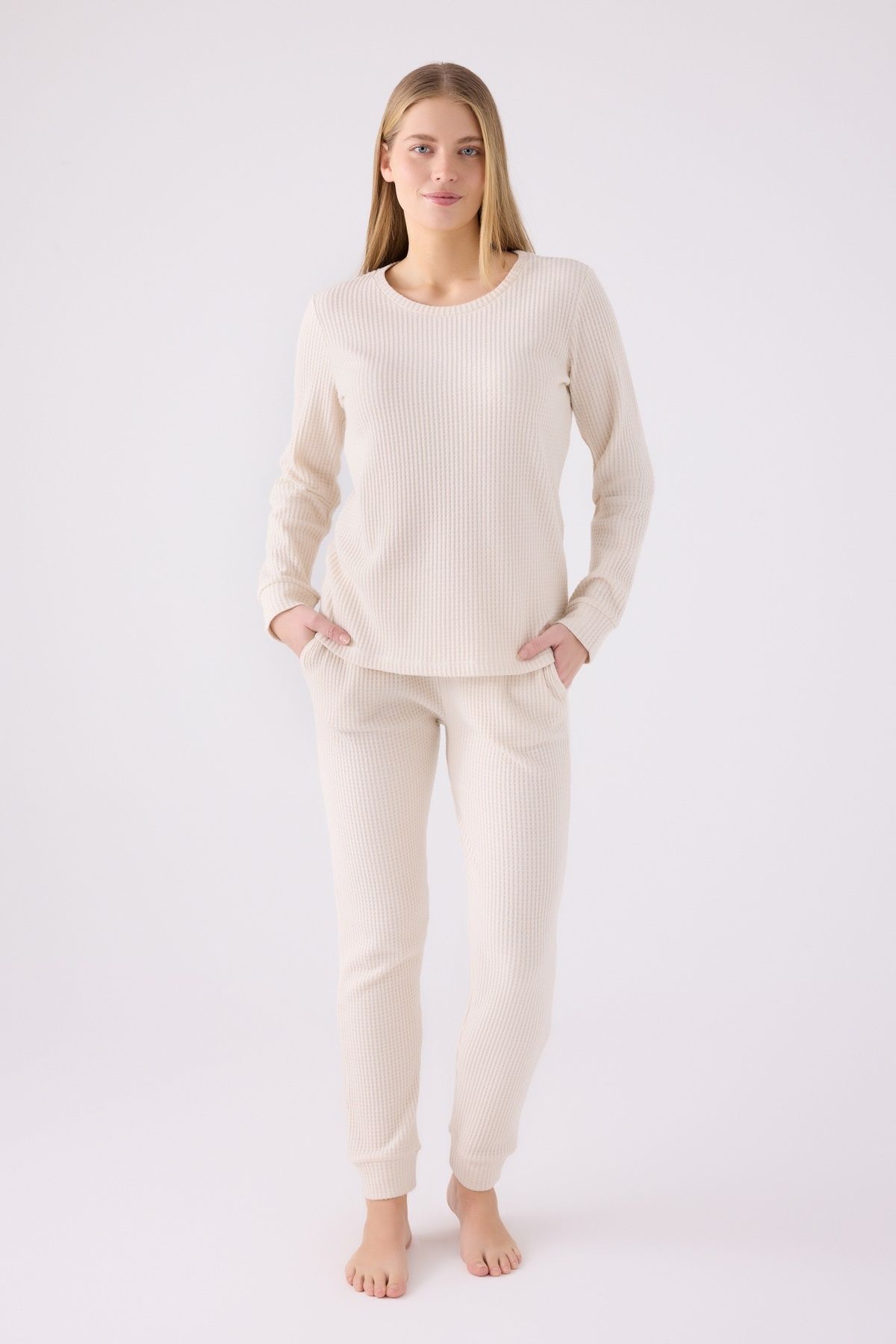 Pierre Cardin İkili Pijama Takım -Pike - 2Li Takım