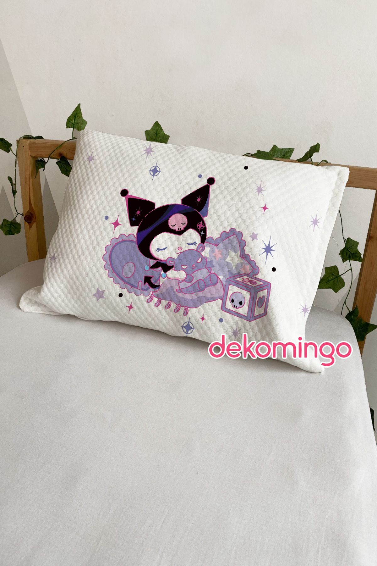 dekomingo BEYAZ BULUTLU KUROMİ 2 ADET YASTIK KILIFI