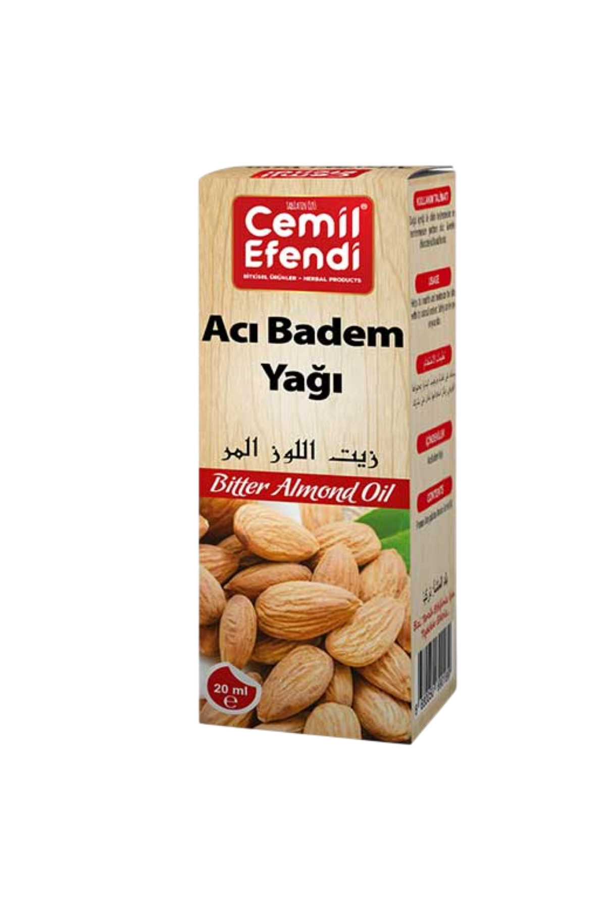 Cemilefendi Acı Badem Yağı 20 ml Soğuk Pres — CML-00153