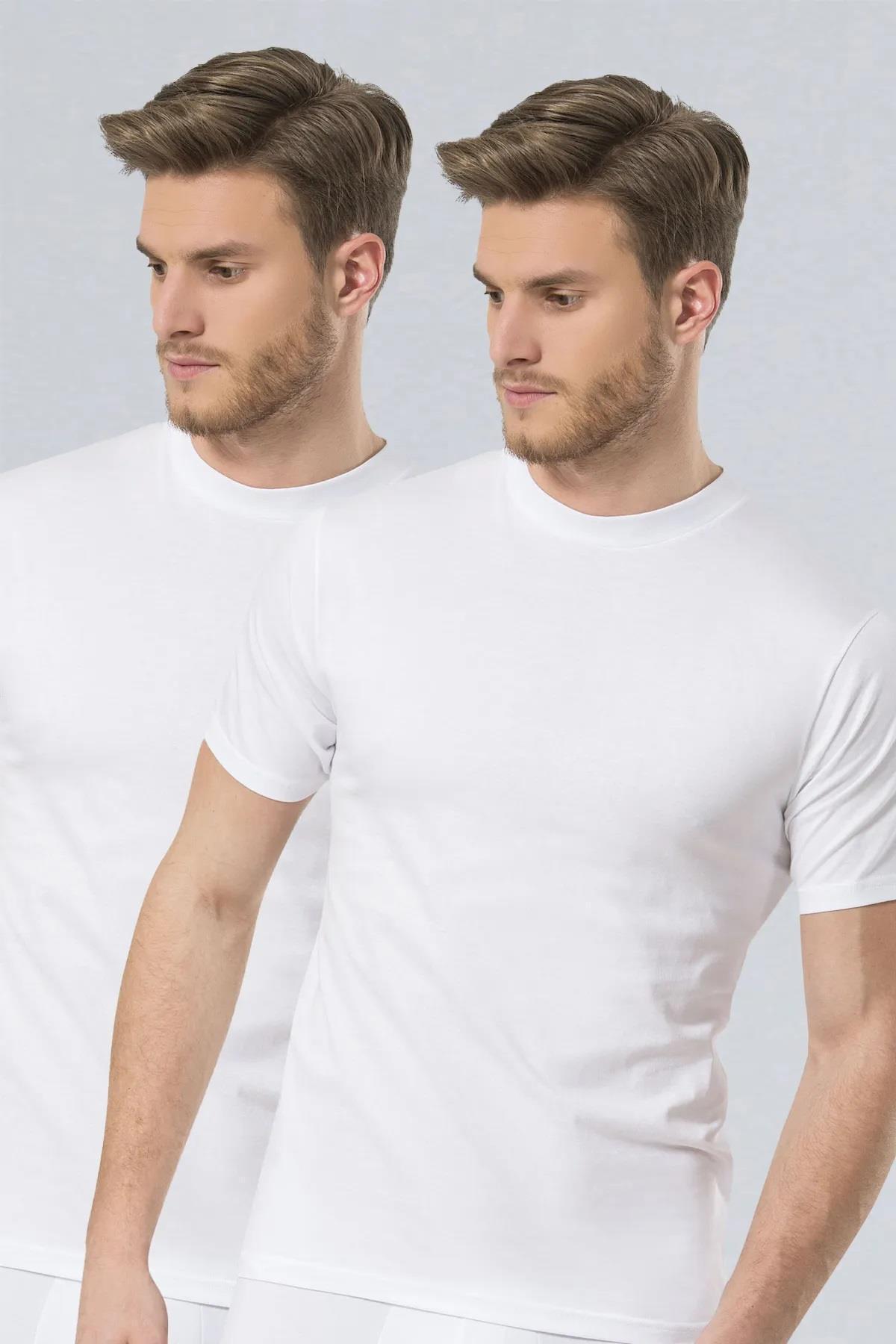 TÜREN-Ανδρικό εσώρουχο 2 τεμαχίων Ribbed Crew Neck 100% βαμβάκι 1