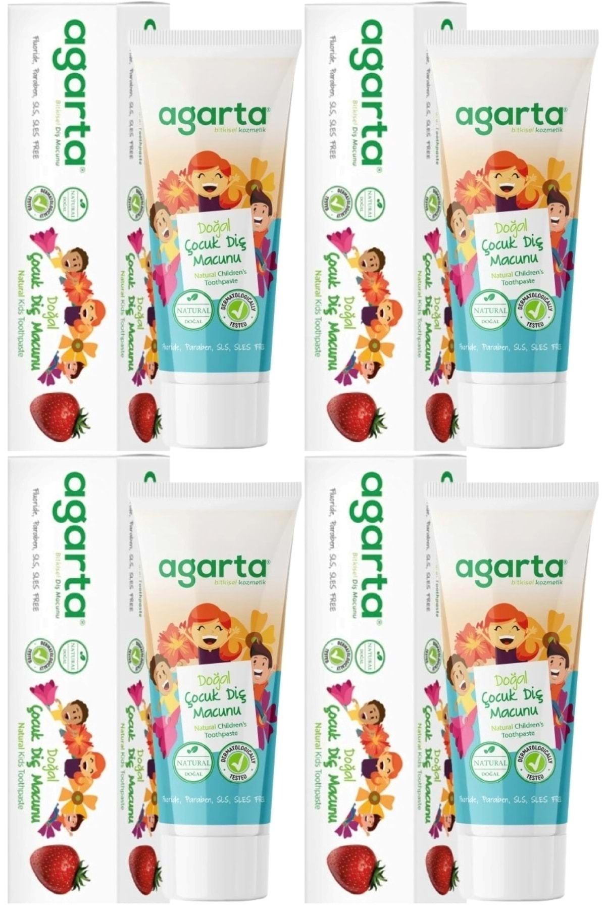Agarta Doğal Diş Macunu 75ml Çocuk (4 LÜ SET)