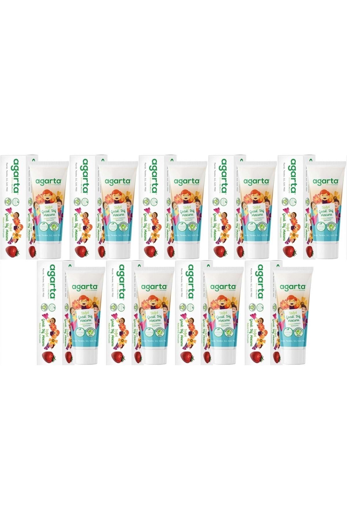 Agarta Doğal Diş Macunu 75ml Çocuk (9 LU SET)