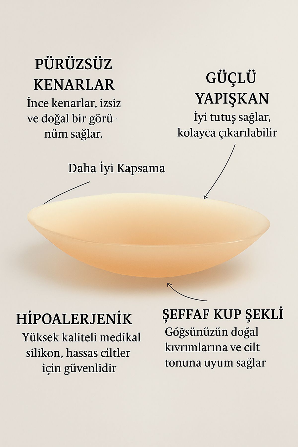 Bravie Silikon Göğüs Ucu Kapatıcı - 3 Çift | Görünmez & Tekrar Kullanılabilir