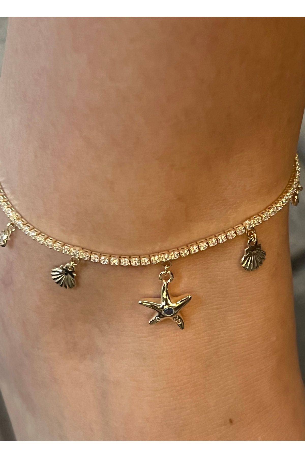 Glowy&Co. Ocean Altın Rengi Kararmaz Çelik Halhal