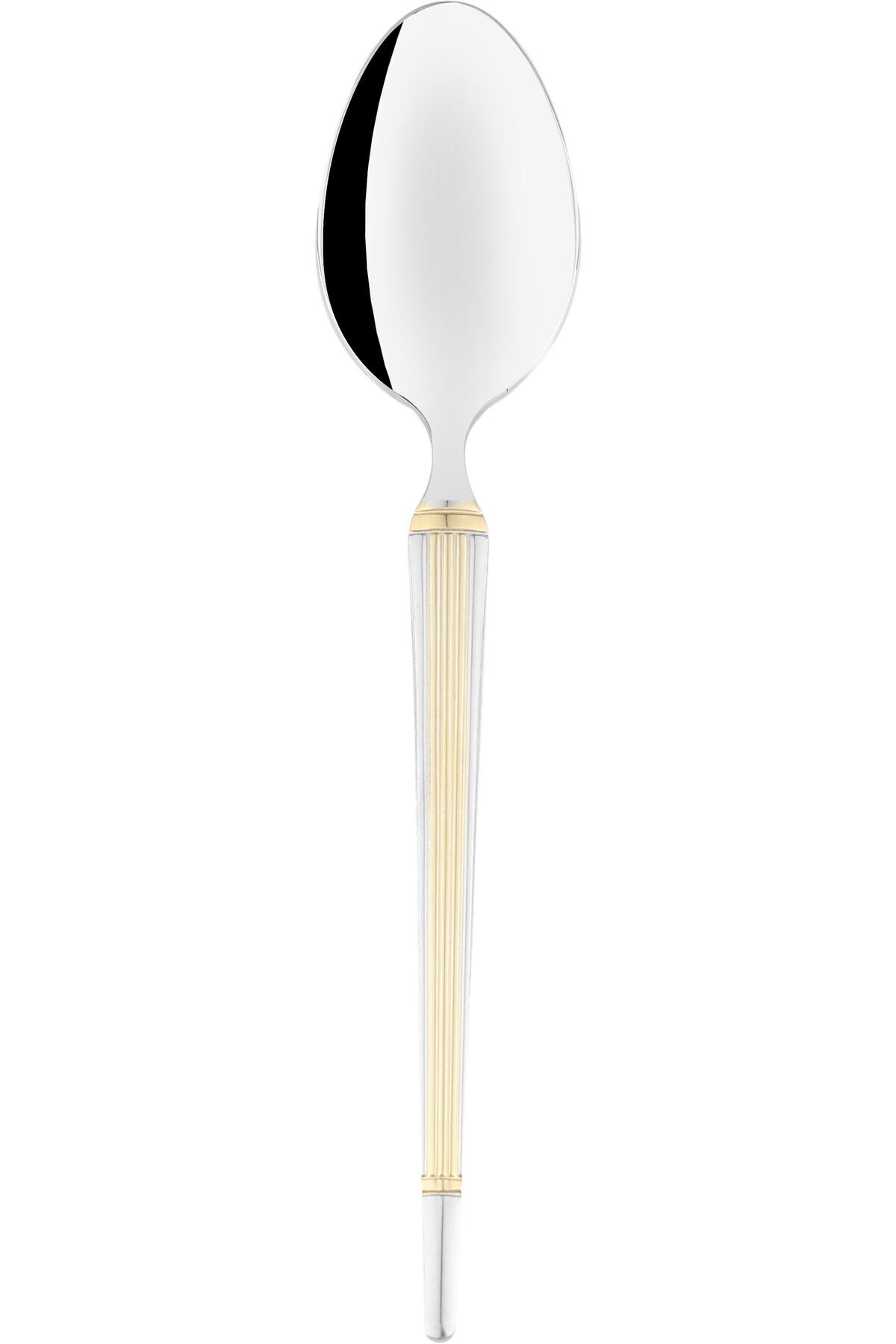 Alsaif Gallery-Saif Gallery Stainless Steel Flatware Set, 24 Pieces - Gold Silver 1