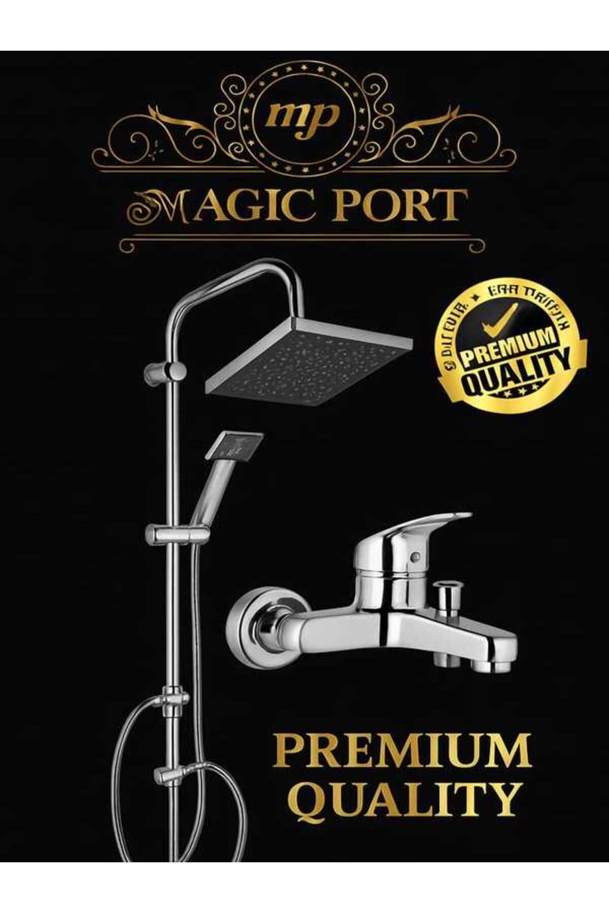 MAGIC PORT LOCAL YENİ NESİL ROBOT YAĞMURLAMA TEPE DUŞ BAŞLIĞI SETİ + AÇ KAPA BANYO BATARYASI MAGIC PORT