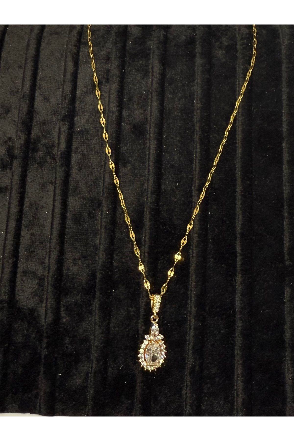 Gulsah's Store Çelik gold zirkon taşlı kaplumbağa kolye