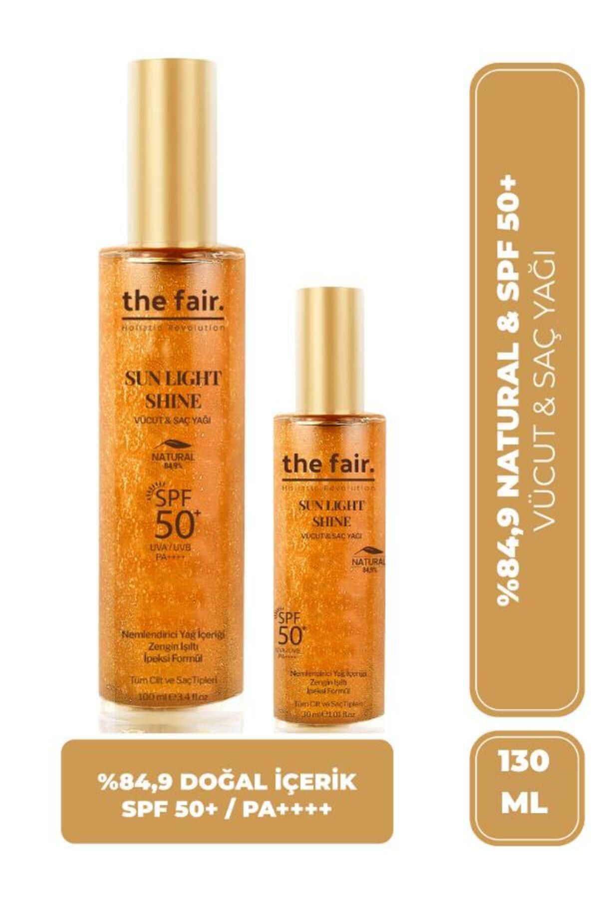 the fair. the fair. Sun Light Shine Spf 50+ /PA++++ Parıltılı Güneş Koruyucu Vücut Ve Saç Yağı 130 ml