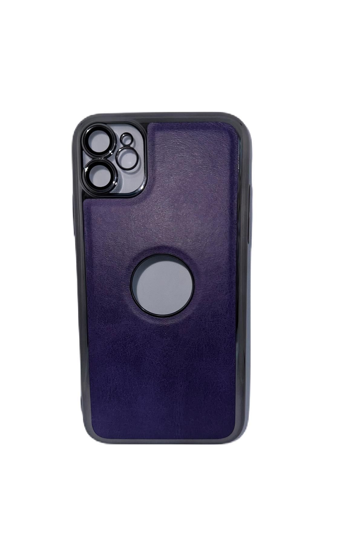 Amorix ARMORİX İPHONE 11 LENS KORUMALI LOGO GÖSTEREN DERİ KAPAK