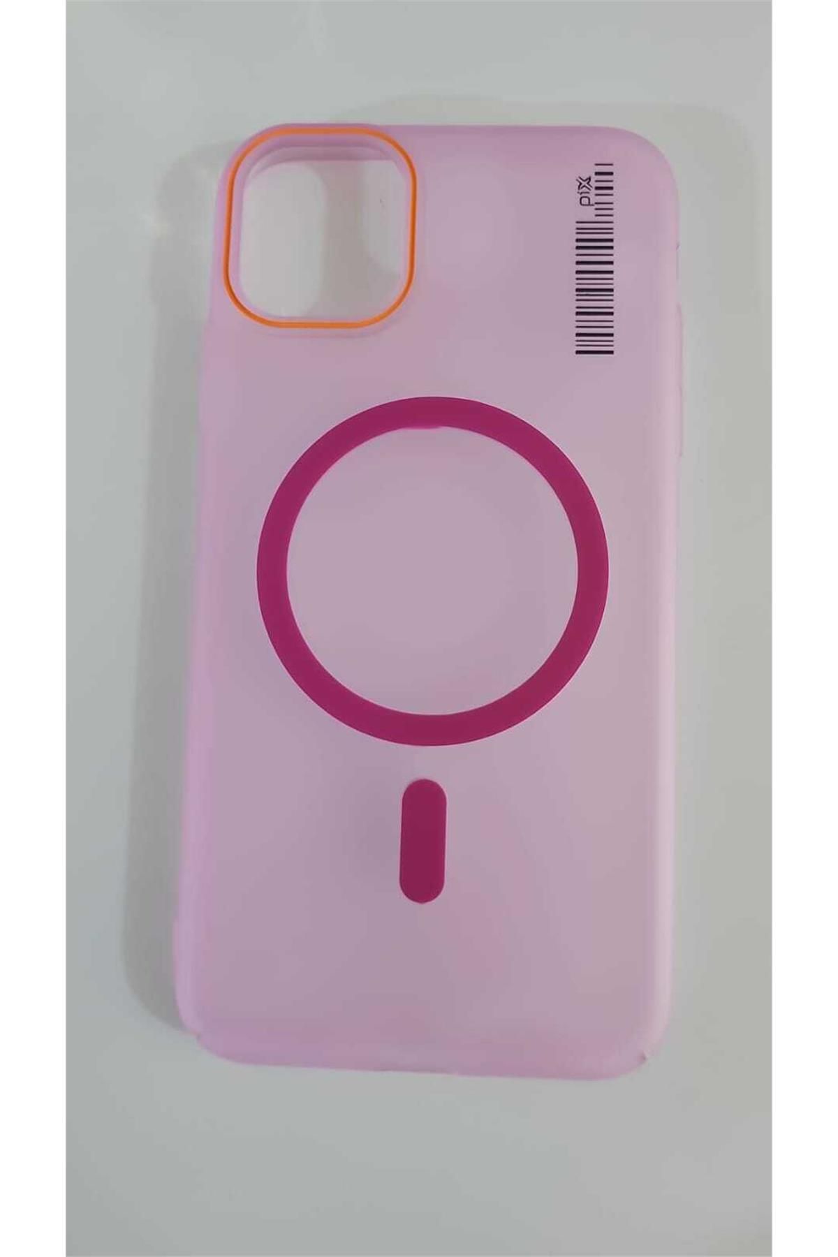 Amorix ARMORİX İPHONE 11 TURUNCU KAMERA ÇERÇEVELİ MAGSAFELİ MAT SERT PC KAPAK
