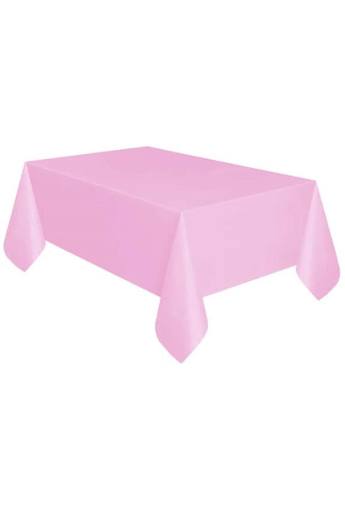 omeyva Plastik Naylon Su Geçirmez Parti Piknik Renkli Masa Örtüsü - 120x180 Cm. - Pembe - 1 Adet