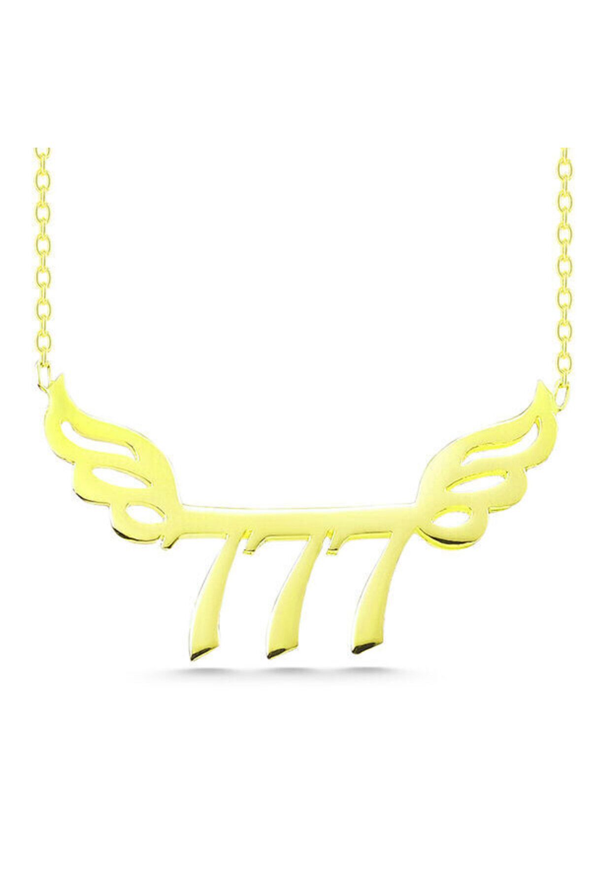 shop Gold 777 Şans Melek Kanatlı Melek Sayısı 925 Ayar Gümüş Kolye