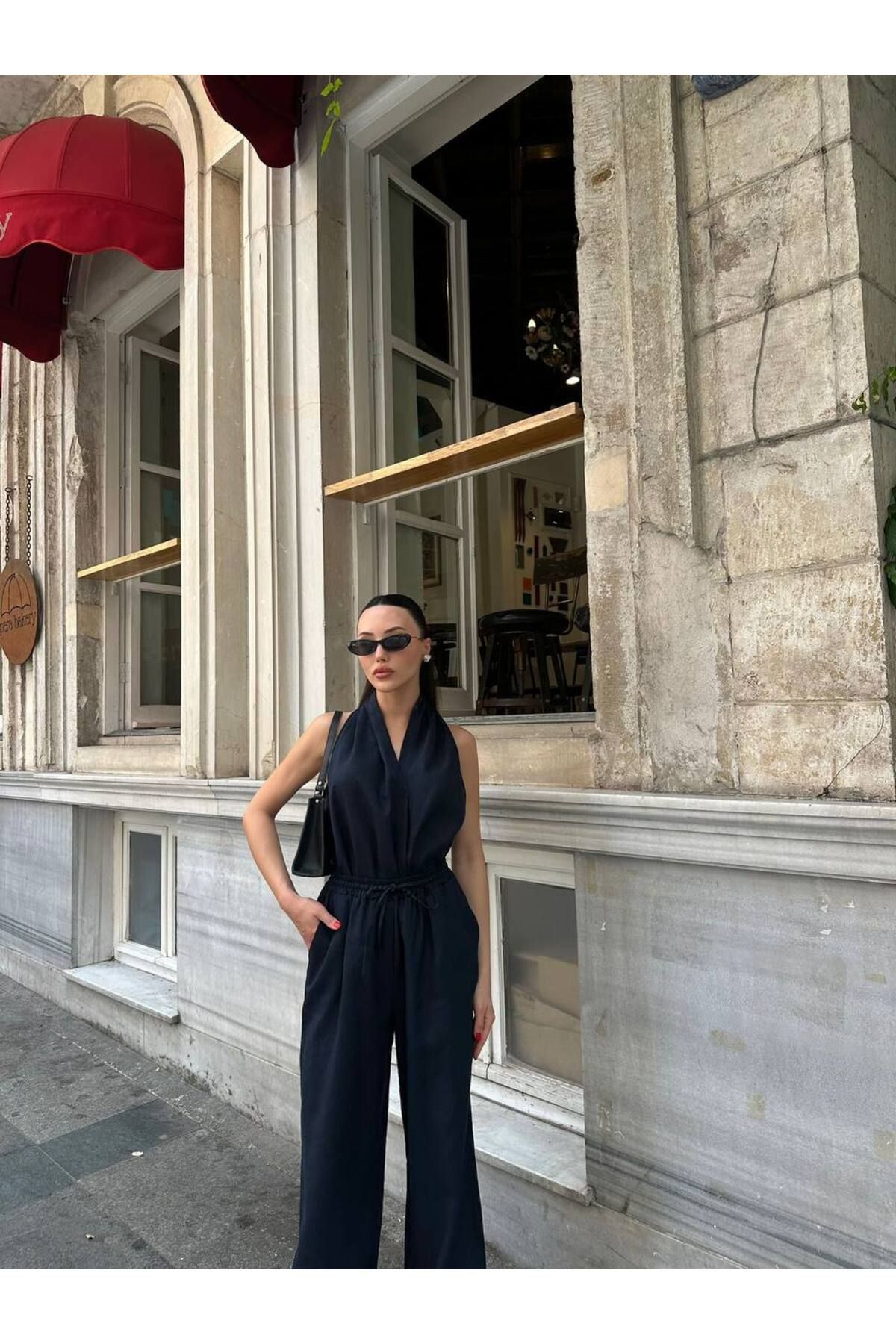 BOUQUET OF TULİP Halter Yaka Bluz Pantolon Takım