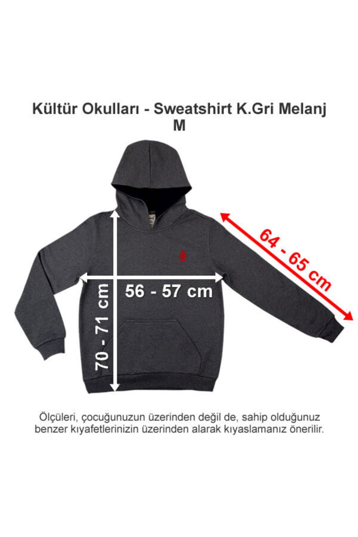 KÜLTÜR Kültür Okulları-Kültür 2000 Koleji Sweatshirt Koyu Gri Melanj M