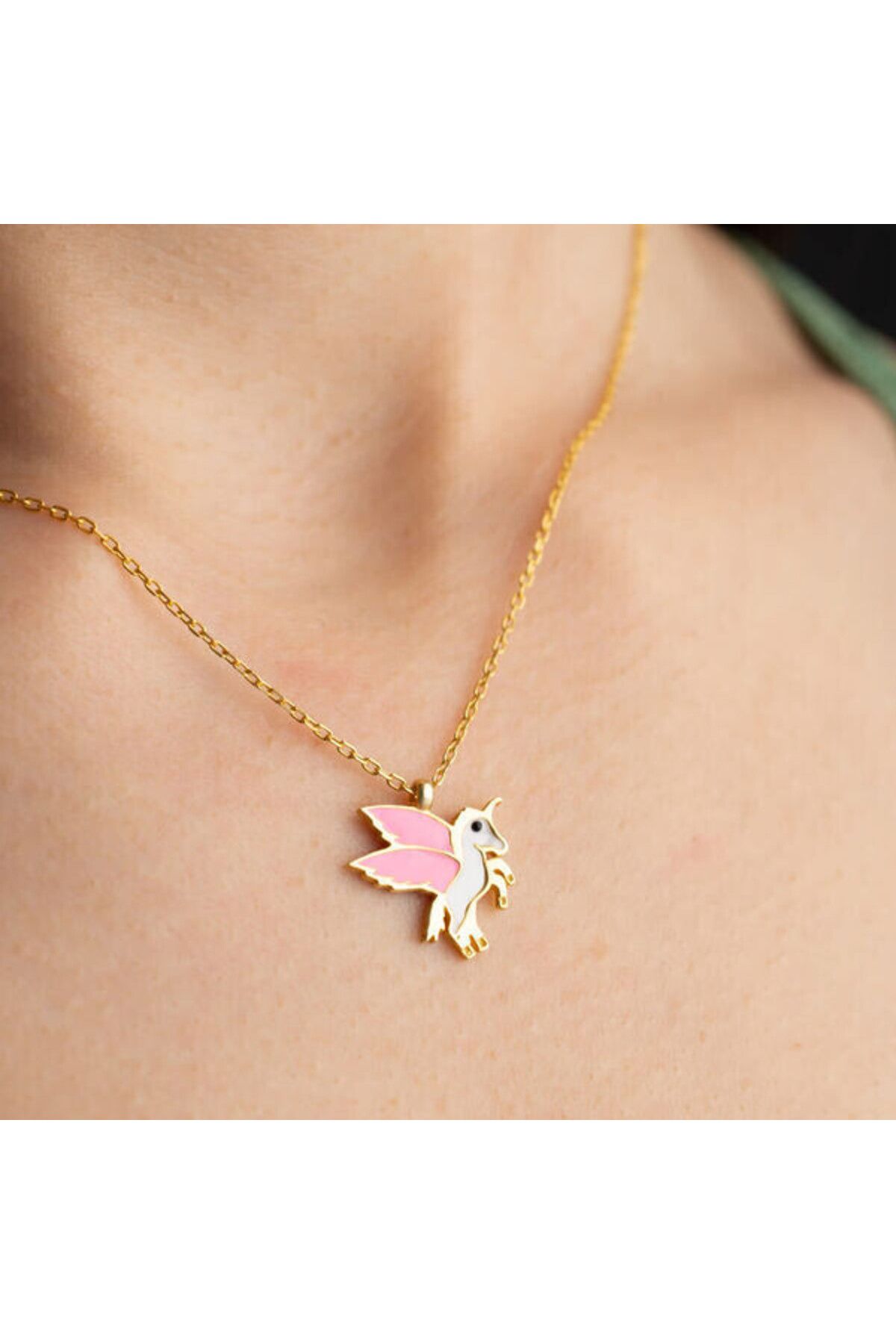 shop Gold Melek Kanatlı 925 Ayar Gümüş Kolye
