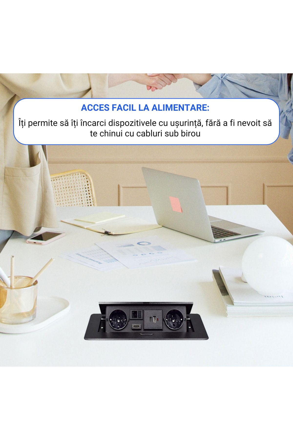 ATOMKIT-Built-in Socket in Furniture, 2 Schuko Sockets, USB-C, HDMI Input, Network Input 6
