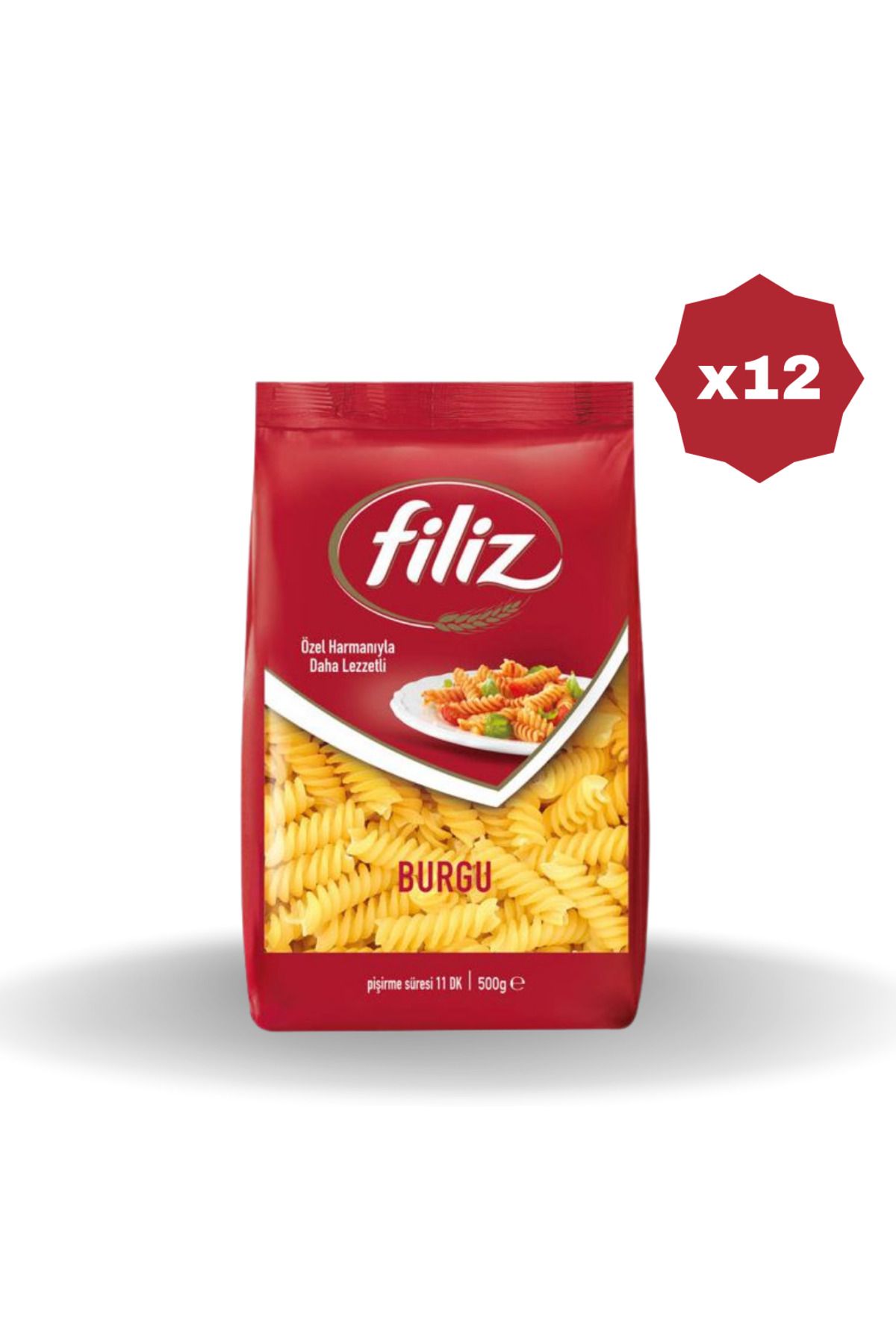 FİLİZ BURGU MAKARNA 500 GR - (12 ADET)