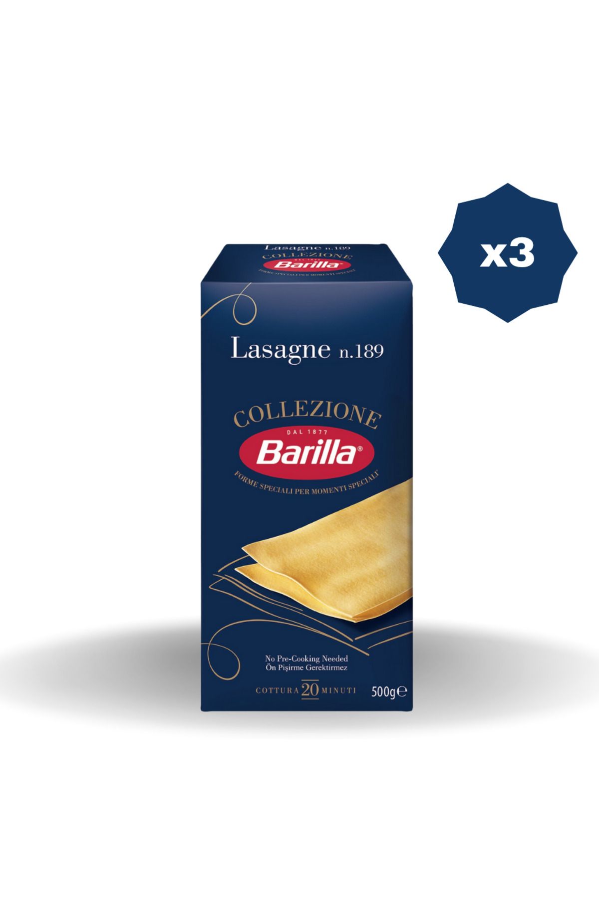 Barilla LASAGNE MAKARNA 500 GR - (3 ADET)
