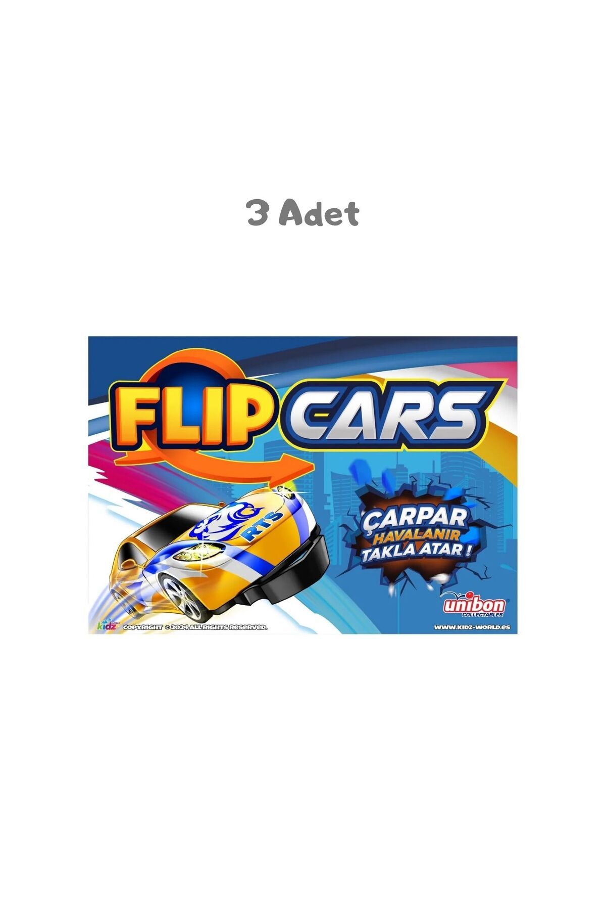 Unibon Kidz World Flip Cars 3 Adet