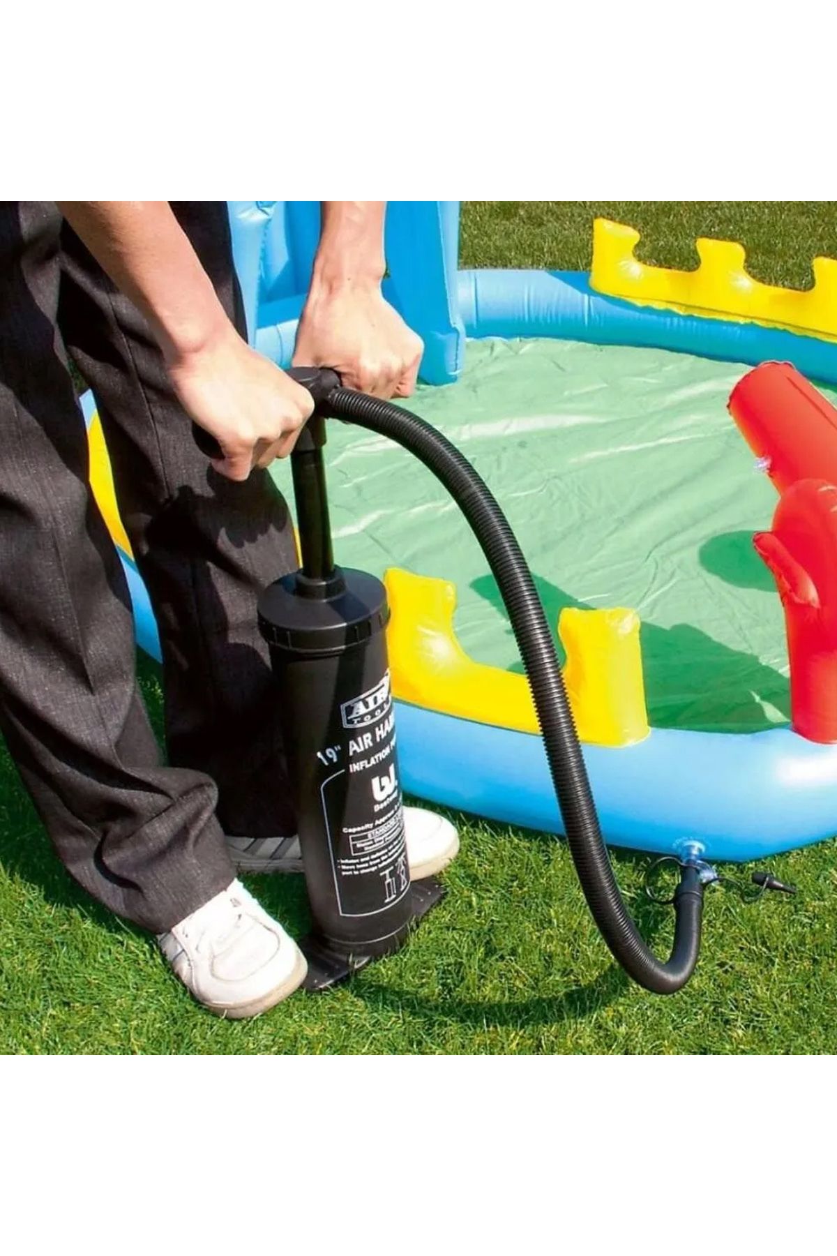 BESTWAY Double Maksimum Güçlü El Pompası 41 Cm 62029 Air Hammer Inflation Pump 16inç