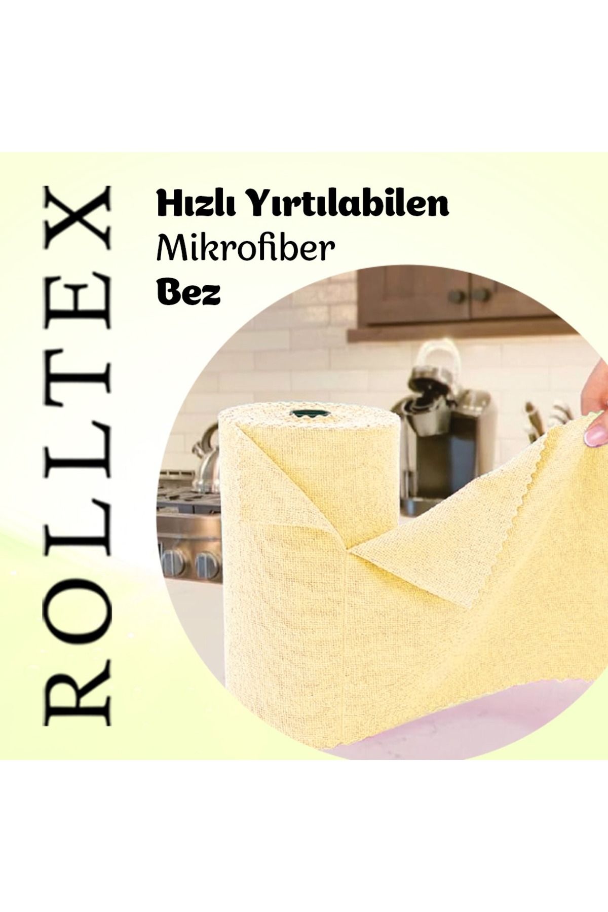ROLLTEX Çok Amaçlı Rulo Mikrofiber Temizlik Bezi 30x30cm 20 Yapraklı.