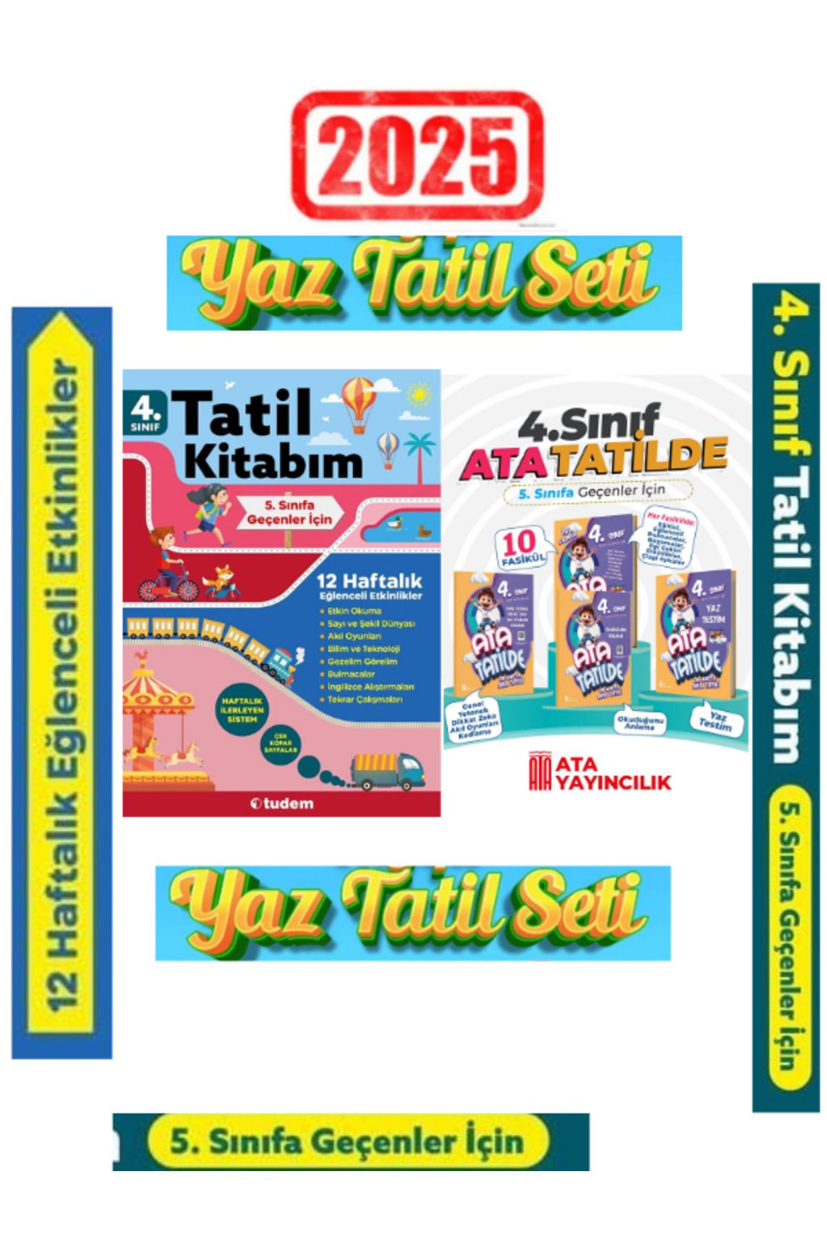 Ens Yayıncılık Tudem 4.Sınıf 12 Hafta Yaz Tatil+Ata Tatilde 4.Sınıf 10 Fasikül Yaz Tatil Seti
