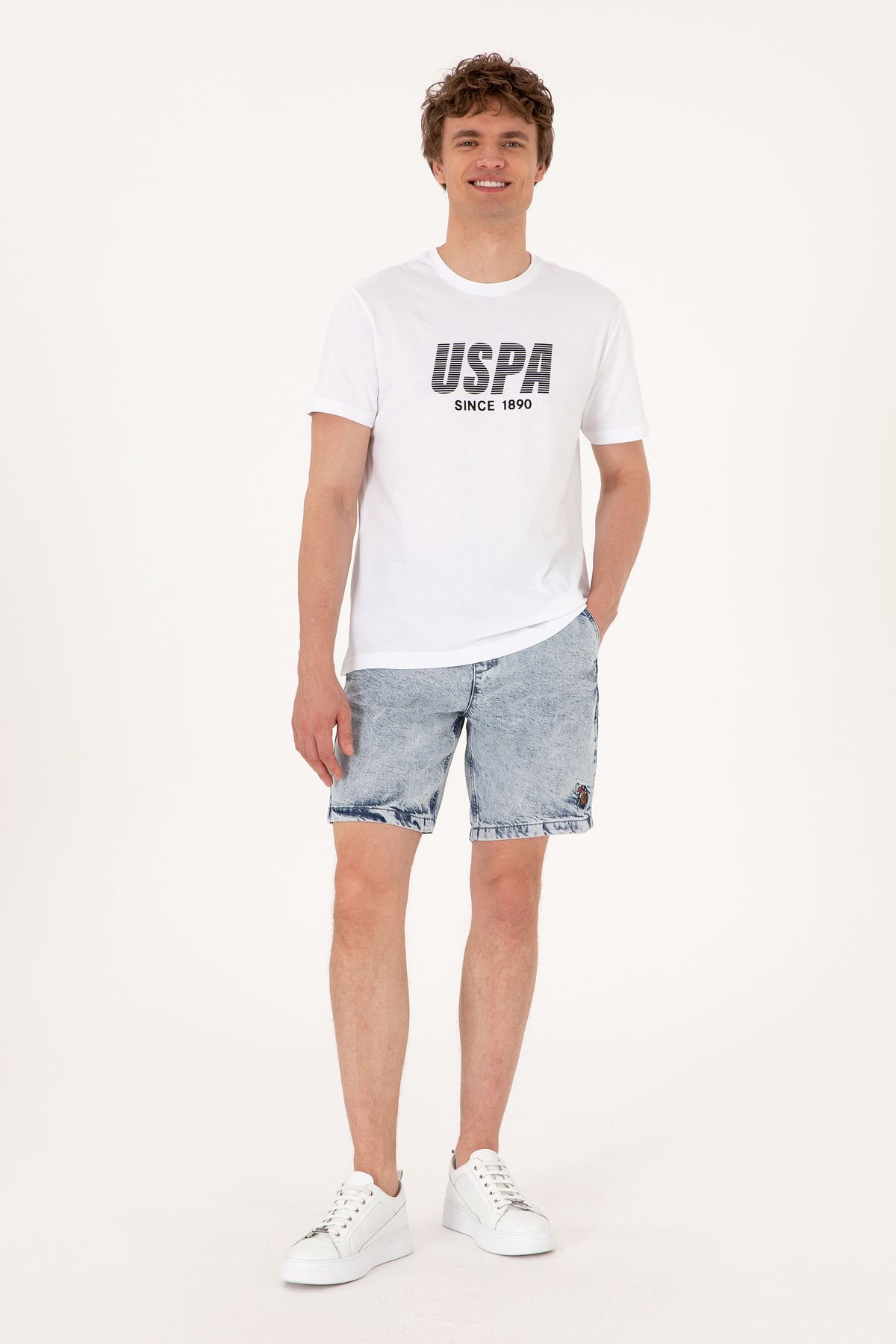 U.S. Polo Assn. Erkek Açık Mavi Jean Şort 50301836-DN0021