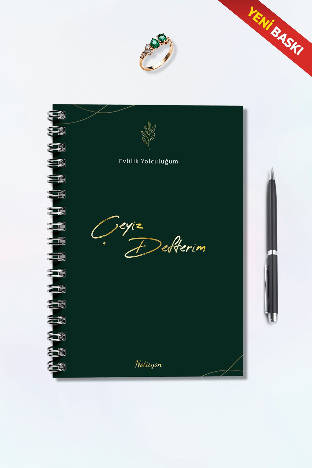 Evlilik Yolculuğum Çeyiz Defteri, Düğün Planlayıcı, Çeyiz Listesi, Çeyiz, Söz, Nişan, Kına, Balayı, Spiralli, 44 Sayfa.