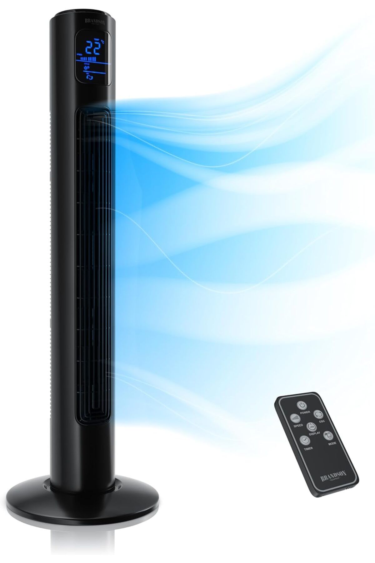 Brandson Uzaktan Kumandalı Kule Vantilatör 96 cm, Sessiz, 3 Mod, Zamanlayıcı, LED Ekranlı