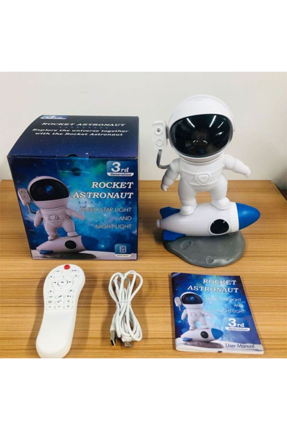 Generic-Rocket, Astronaut, Starry Sky Projection Atmosphere Light, Bluetooth Sound, Smart APP 5
