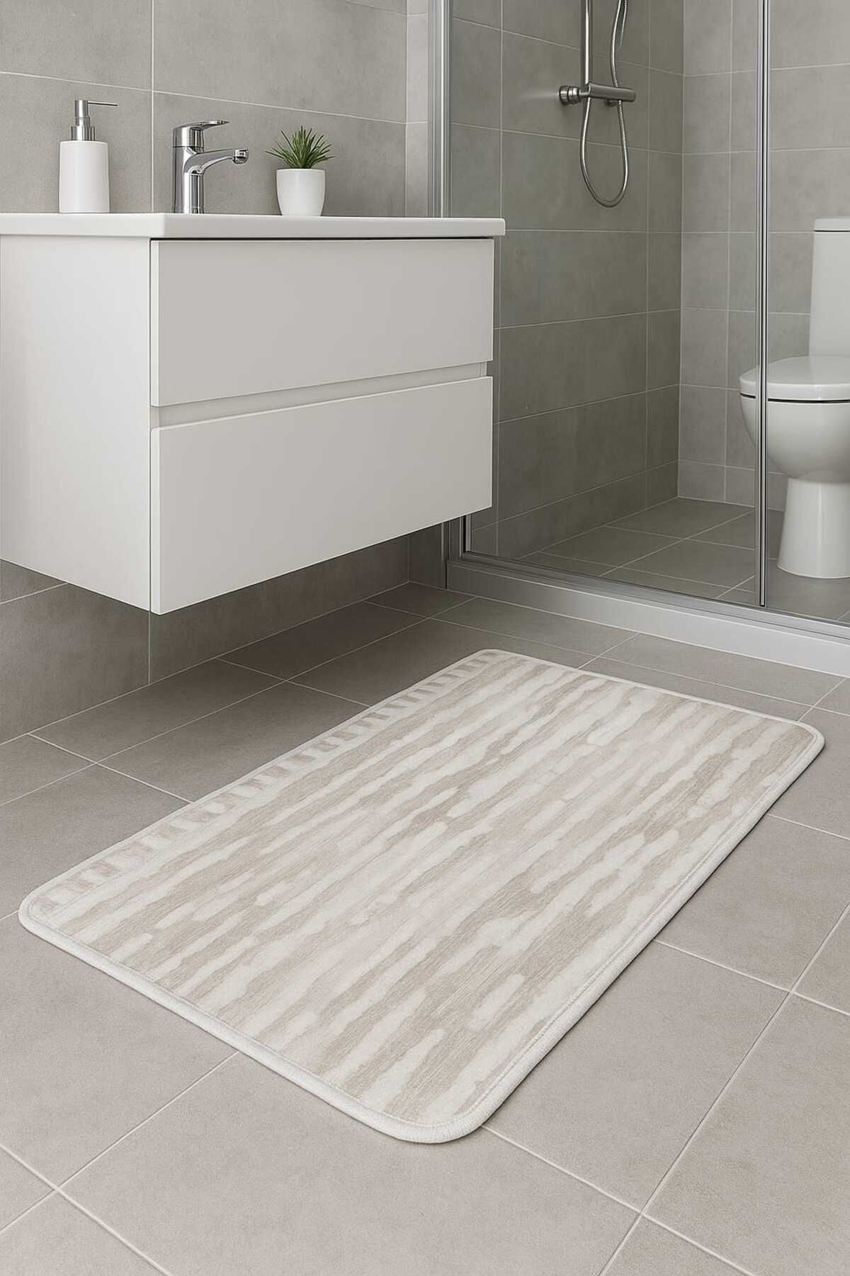 YÜNTEKS Kaymaz Taban, Yıkanabilir Lavabo Önü Paspası, Banyo Paspası, Duşakabin Önü Paspası, Kolidor paspası