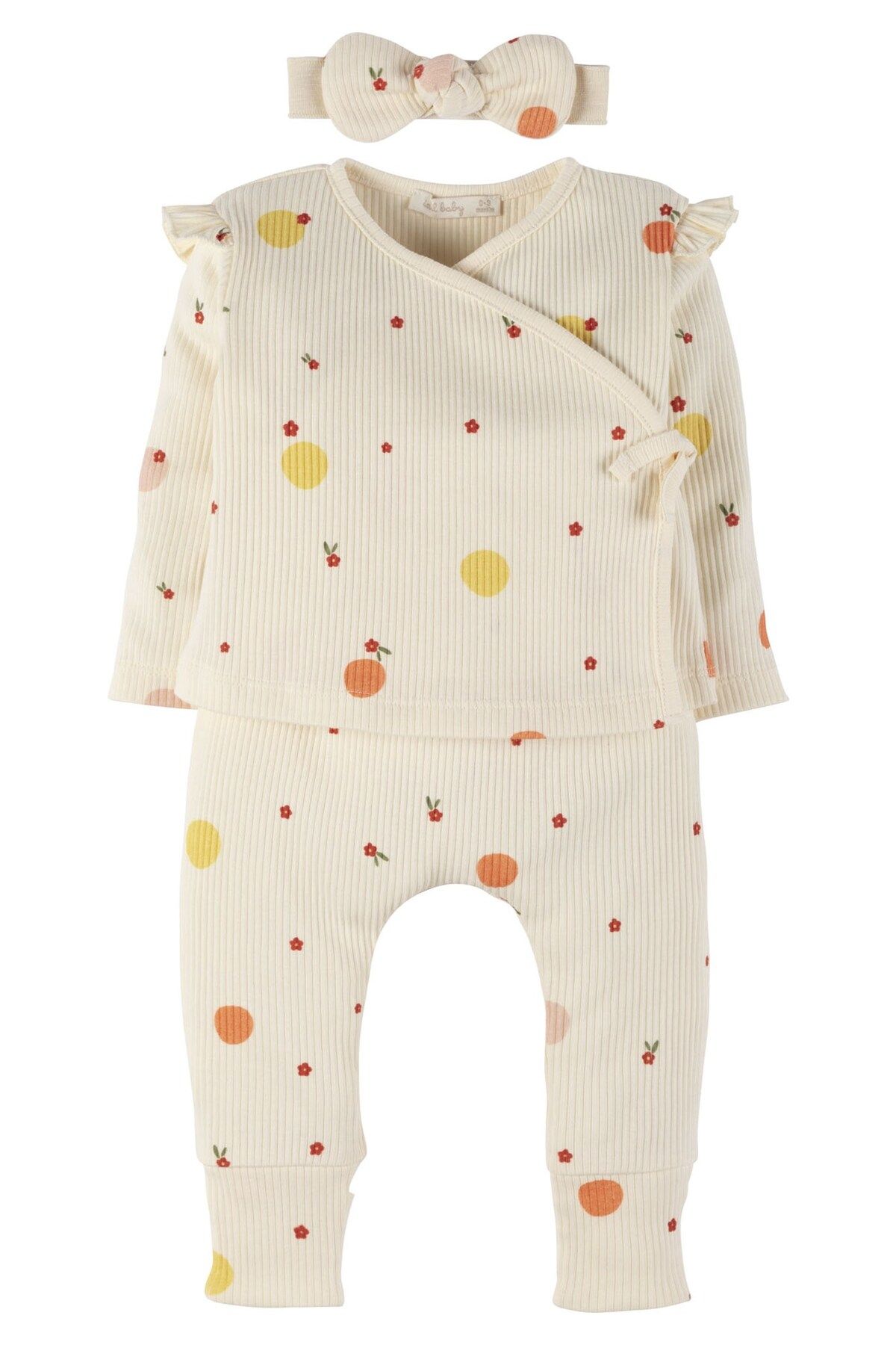 İdilbaby&Mamino İDİLBABY&MAMİNO kız bebek fitilli basic zıbın takım