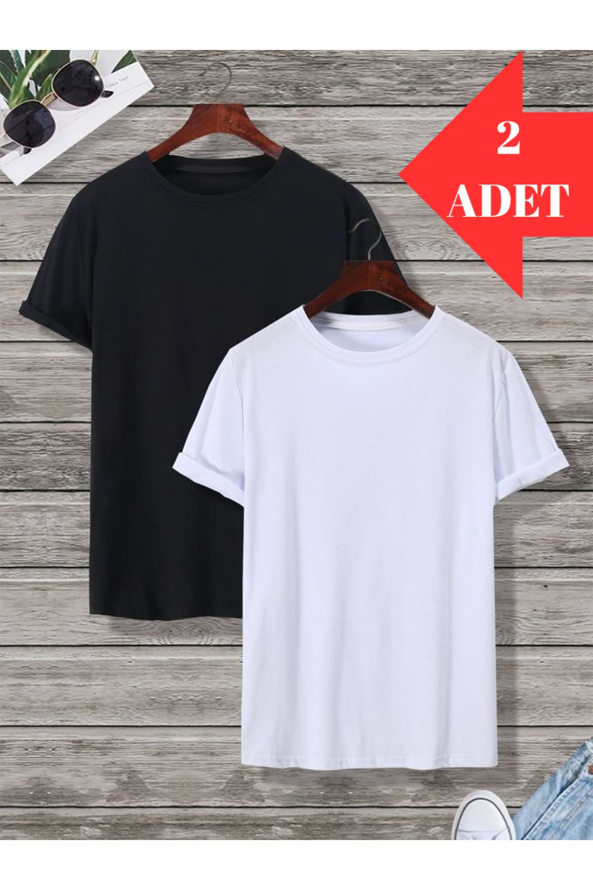 THE WHITE Kadın Büyük Beden 2'li T-Shirt